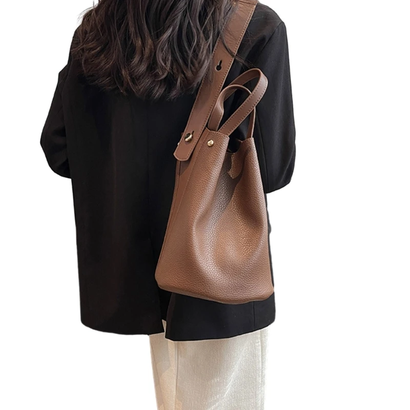 2023 NEW Bucket Bags Shoulder Bag Solid Color Crossbody Bag Large Capacity Fashion Tote Versatile Handbag for Women Girl