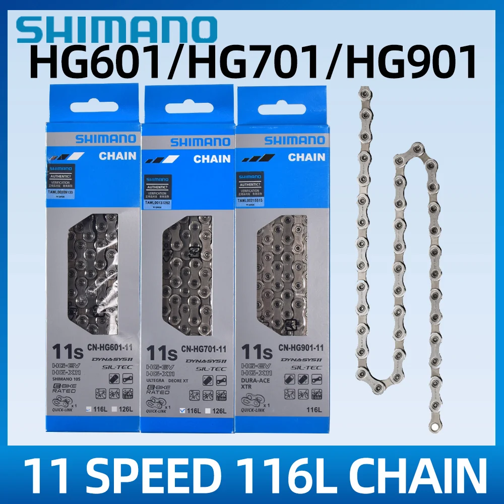 Shimano Bicycle Chain 11 Speed HG601 HG901 HG701 Bike Chain 11V MTB
