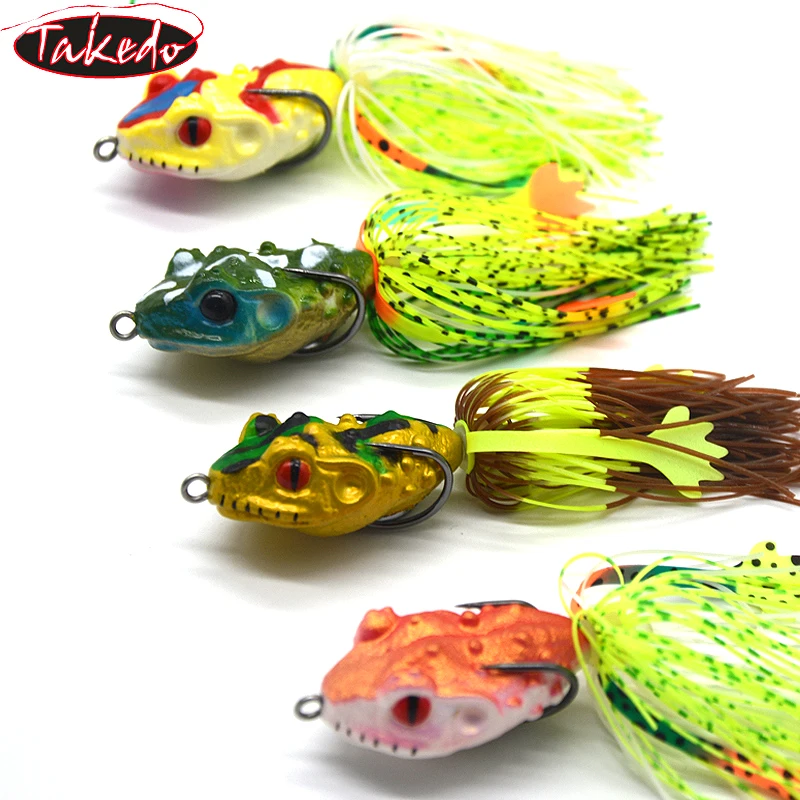

Takedo LW054 8 цветов топвотер кренкбейты юбка плавающая 50 мм 11 г рыба приманка искусственная Мягкая приманка лягушка рыболовные приманки