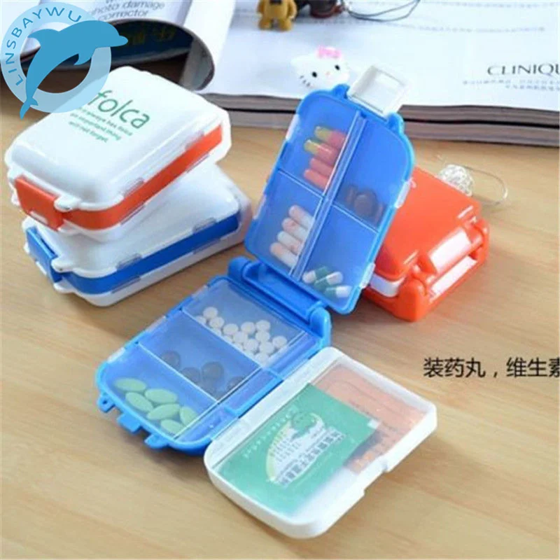 Hot Sell 1 Pcs New Plastic Box Weekly Sort Folding Vitamin Medicine Tablet Drug Pill Box Case Portable Container Organizer Jar