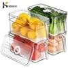 Konco Refrigerator Storage Box Stackable Fridge Organizer with Freshness Timer Lid Plastic Food Freezer Pantry Kitchen Organizer 1