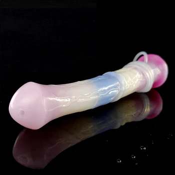 FAAK Ejaculation Horse Dildo With Suction Cup Spray Liquid Squirting Penis Silicone Multi Color Anal Sex Toys For Men Women 3