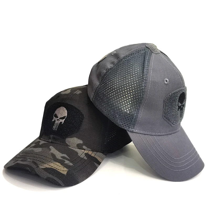 Кепка-Снэпбэк Мужская тактическая камуфляжная кепка в стиле милитари с черепом