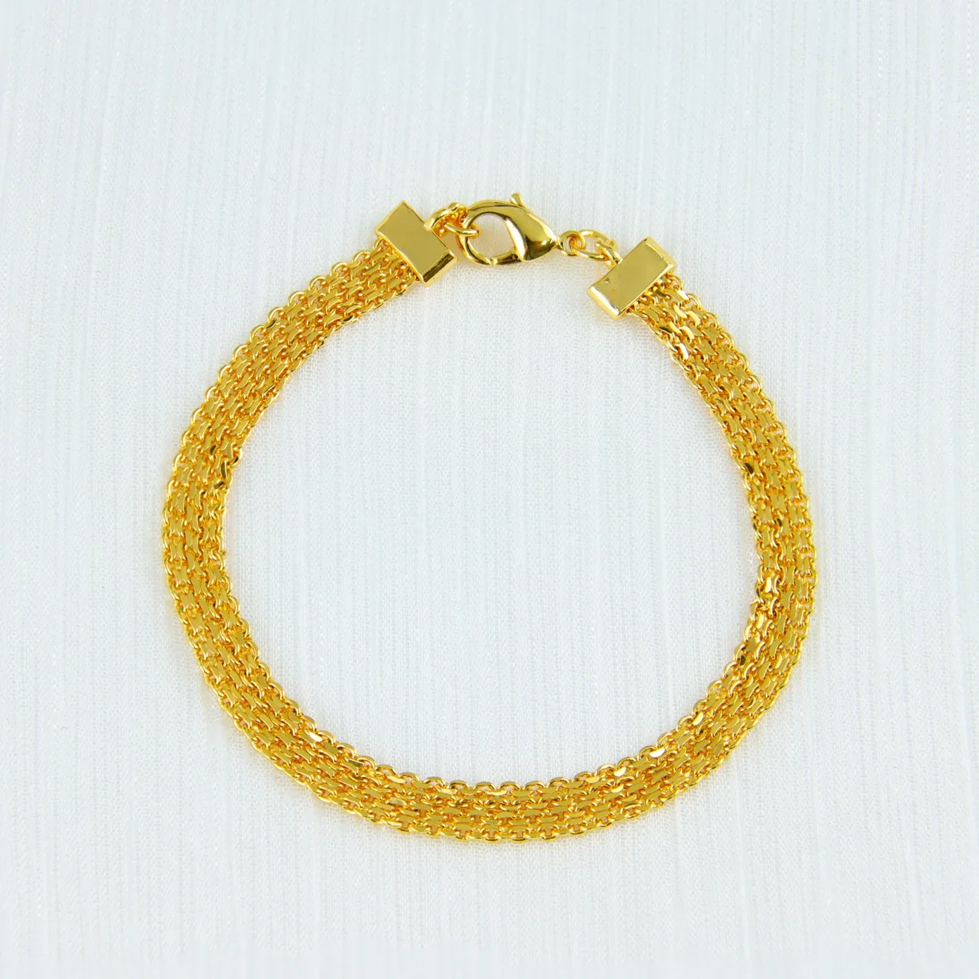Zilveren goldplated sieradenset voor dames met goldplated bolletjes & bar | -NL
