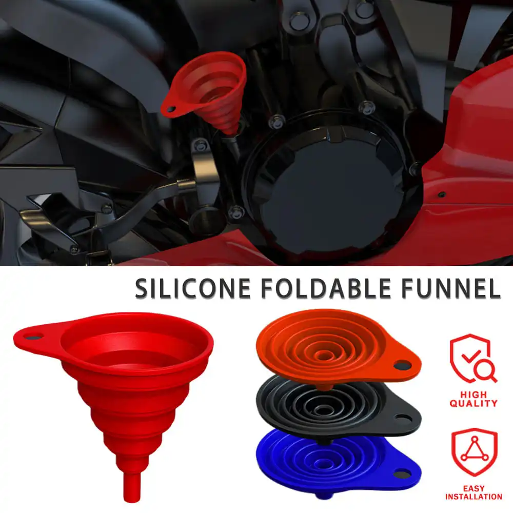 

For Honda CB-1 CB400F CB400X CB500X CB500F CB400SF VTEC Universal Motrcycle Engine Collapsible Silicone Liquid Funnel CB 400 500