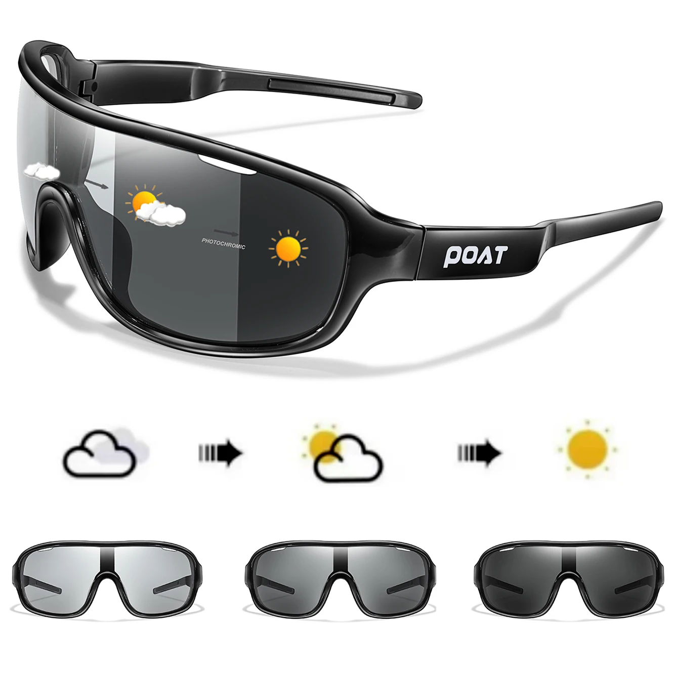POAT Sunglasses Polarized Photochromic Outdoor