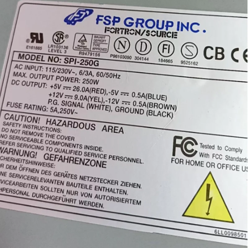 FSP FORTRON/SOURCE AT P8P9 250W 230W 전원 공급 장치 SPI-250G SPI-230G용 새 원본 PSU