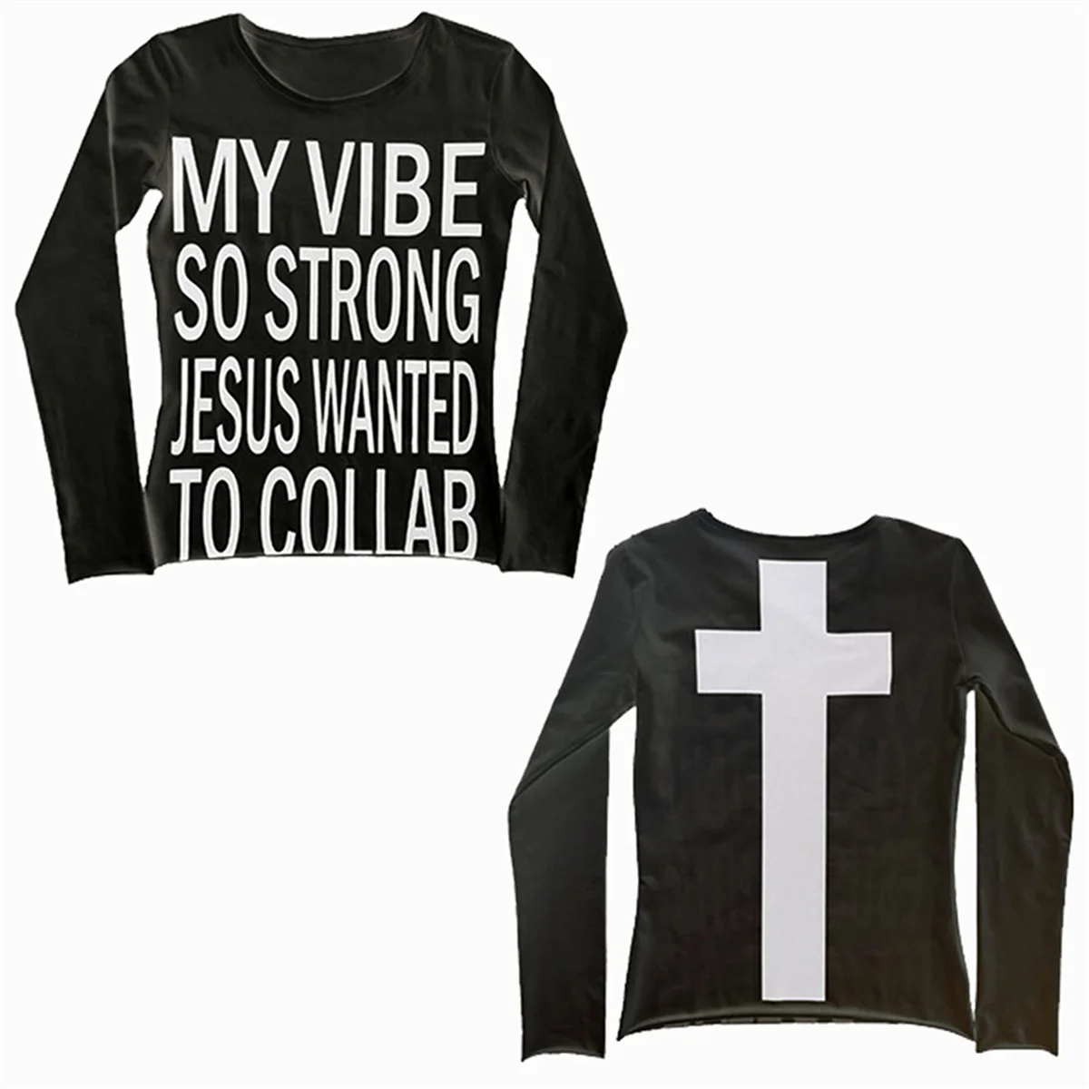 Women's Vintage Harajuku Gothic Hip Hop Emo Girl Casual Long Sleeve Tee Sexy Slim Chic Print Crop Top Grunge Punk Y2K Streetwear