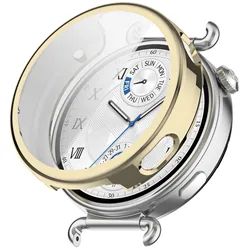 Durable TPU Protective Shell for 41mm Smartwatch - Full Coverage Accessories (Plating light gold)