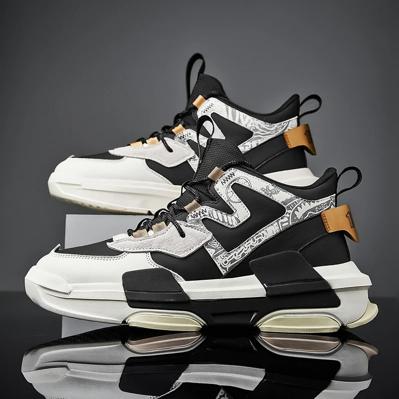 

Sports Shoes for Men Fashion Black Men's Runnning Shoes Concise Styles Man Sneakers 2023 Designer Comfortable Tide Board Shoes 7