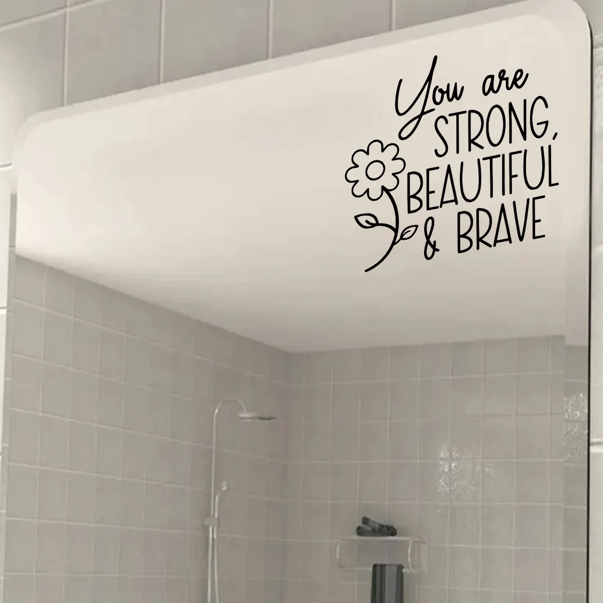 1pcs PVC Removable Mirror Sticker for Bedroom Bathroom Wall Decals Home Decor Living Room