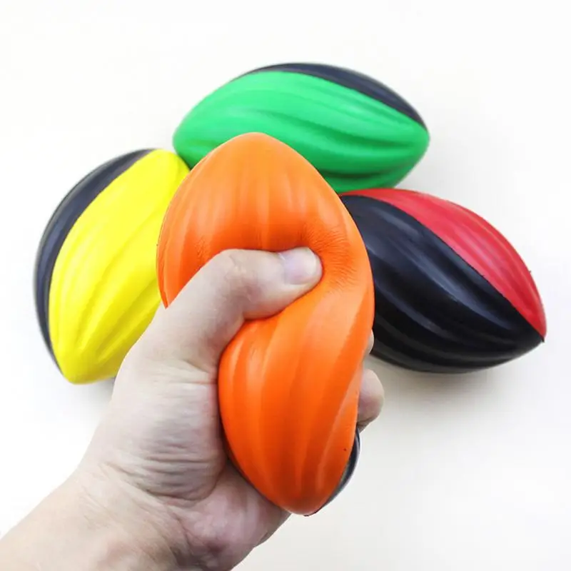 Rugby Ball Toy Slow Rebound Spiral Rugby Ball For Training 5 Inches Solid Toys For Team Activities Reusable