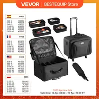 VEVOR Rolling Makeup Train Case Large Storage Convenient Carry With Handle Wheels Strap Makeup Organizer Box Waterproof Oxford 1