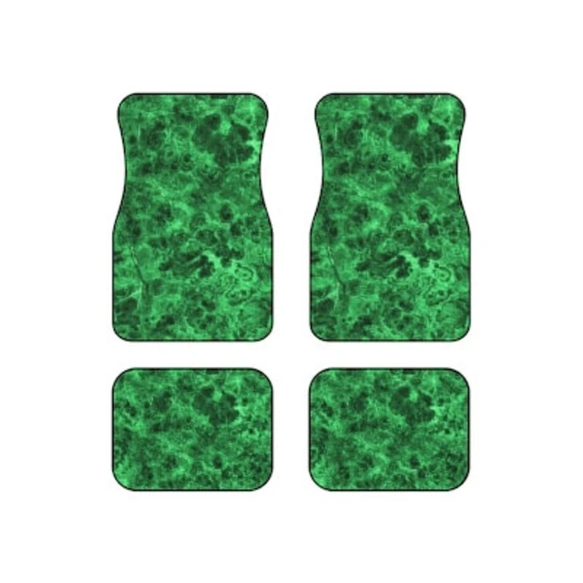 Green Marble Car Mats (Set of 4), Abstract Car Mats, Car Mat Set