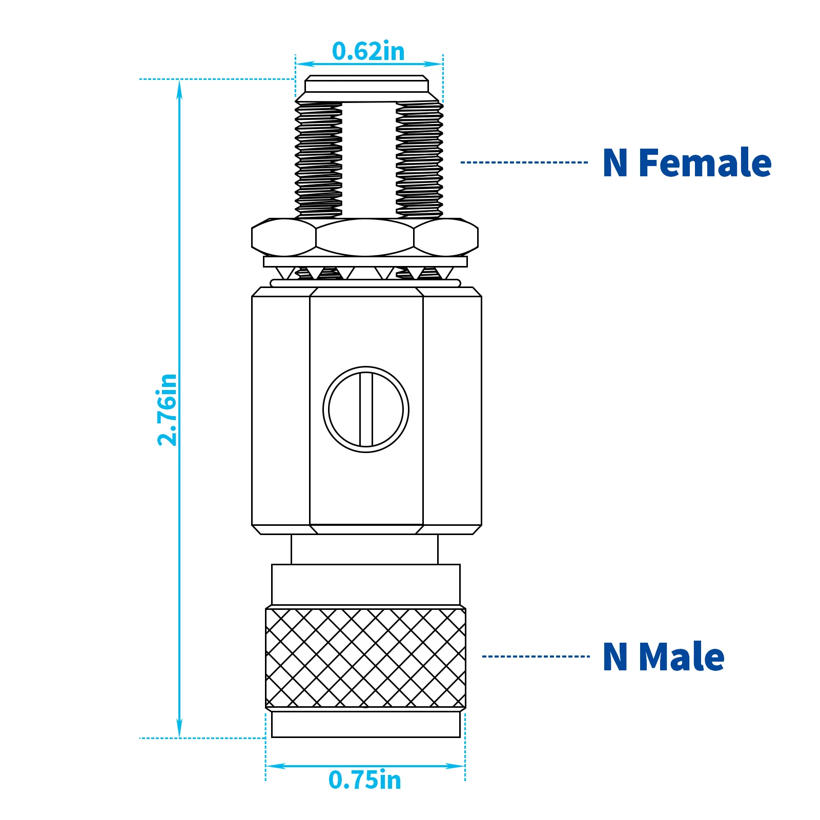 RF Coaxial Lightning Arrester Surge Protection Device N Male to N Female