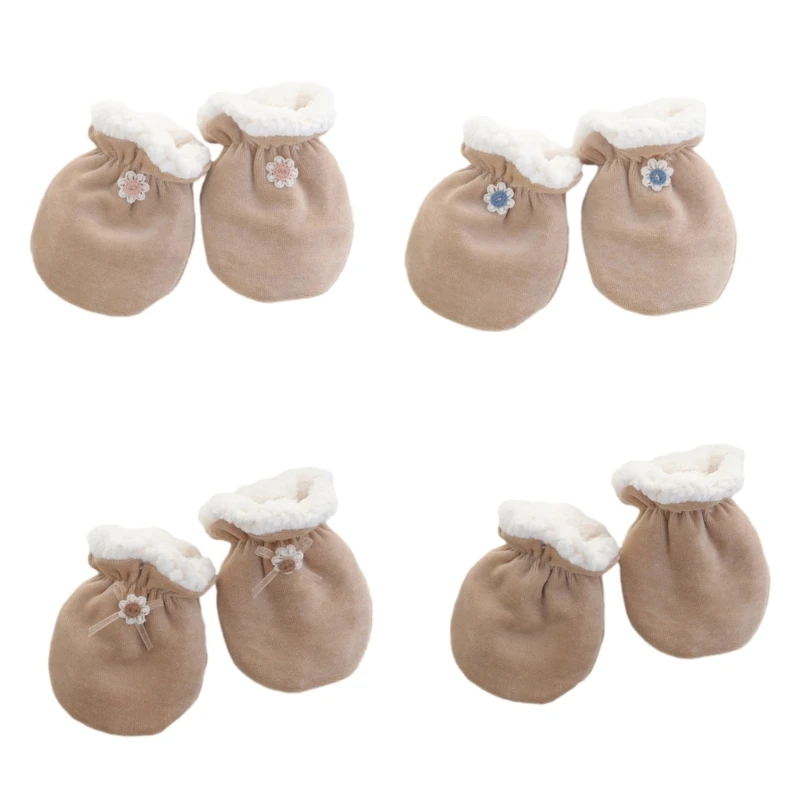 

Kids Gloves Thicken Full Finger Mittens Baby Hand Face Protections Cover