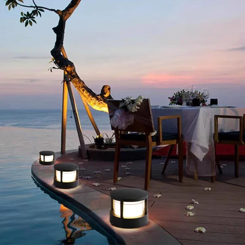 New Outdoor Lawn Lamp Led Die-casting Aluminium Modern Garden Villa Patio Light Outdoor Bollard Light