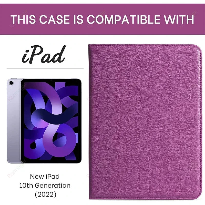 Capa de Couro Giratória de 360 Graus para Ipad Air Air 5th 6th 10.2 9.7 2023 2023 - Imagem 6