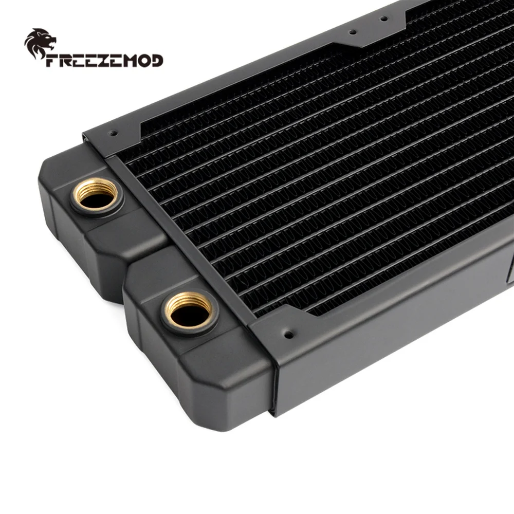 Zemod-copper Liquid Cooling Radiator Refrigerador de Água Ventilador Duplo 14 Flat Tube Fin 12cm Fan Bit Dissipador de Calor 240 mm 24cm - Imagem 6