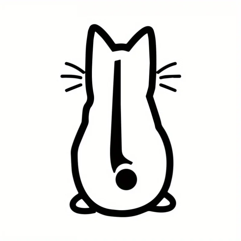 1pc Funny Car Sticker Moving Tail Cat Car Sticker Window Wiper Decals Rear Windshield Sticker Door Window Creative Decals