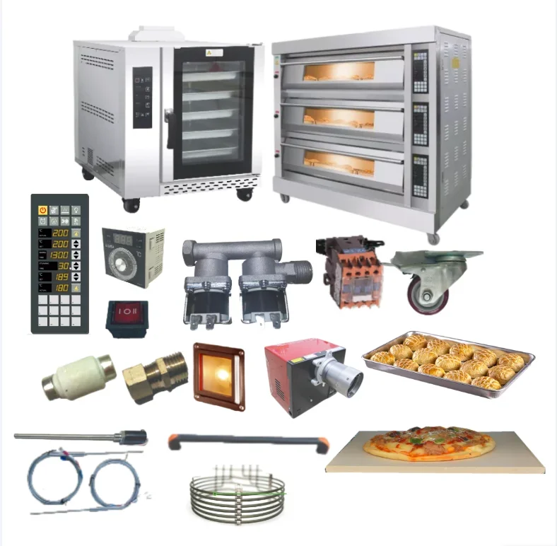 Steel Industrial 2 3 Deck Layers 4 6 12 Trays Commercial Kitchen Gas Electric Pizza Use Baking Cake Bread Bakery Oven Equipment
