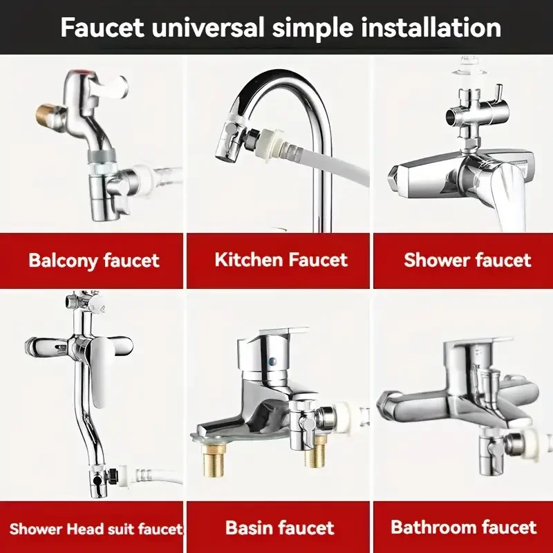 3-Way Faucet Diverter - Durable Zinc Alloy, Easy Flow Control, Silvery Finish - Perfect for Sink Upgrades & Gifts