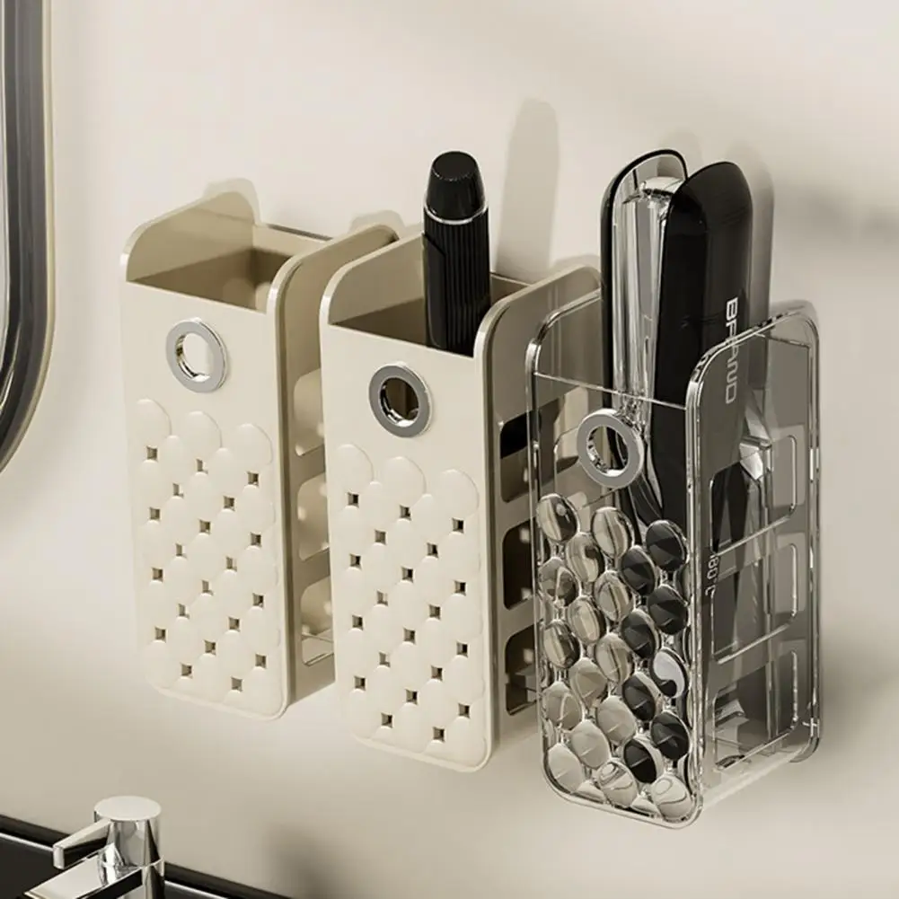No Punching Wall Small Storage Organizer Scatola Portaoggetti Da Parete Trasparente Organizzatore Versatile Per Bagno Cucina Camera Da Letto Per La Ca