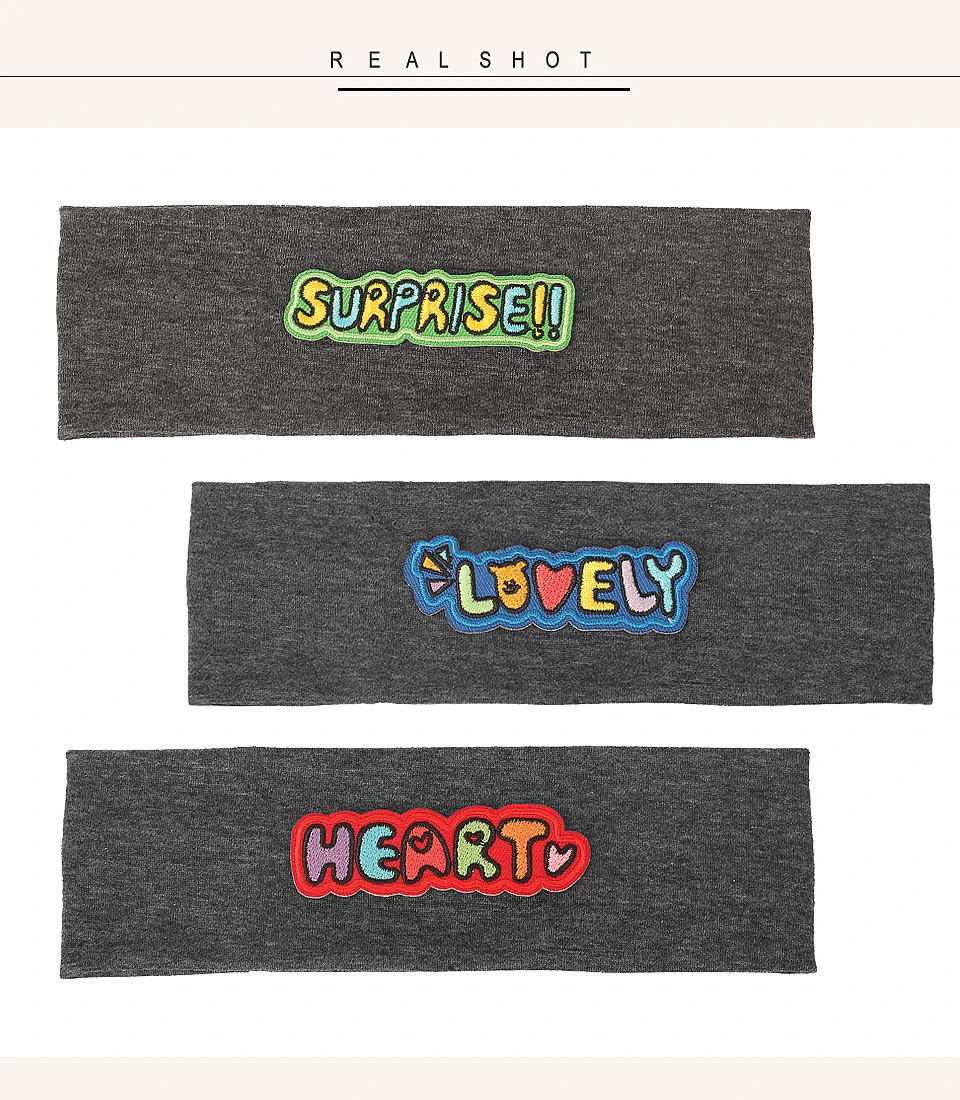 Geebro Neugeborenen Süßigkeiten Farbe Turban Buchstaben Stirnband Baby Mädchen Baumwolle elastisch niedlich weiches Haarband Stirnbänder Haarschmuck – Detail 8