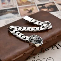 Bracelet en argent sterling S925, prix d'usine, dominateur, réservoir de lion, splendide, tendance, bijoux vintage, cadeau exquis 4