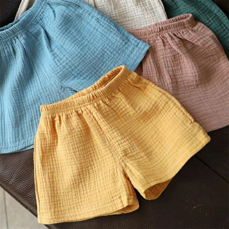 Baby Girls Boys Cotton Linen Shorts Summer Children's Five-point Pants Boys Girls Thin Breathable PP Pants clothing cotton shorts casual shorts