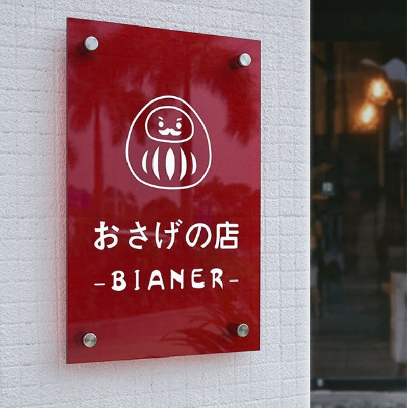 Modern Acrylic Shop Plaque Company Signboard Store Door Plate Customize Business Logo Icon Name Slogan Address Letter Open Close door signs house wall plaques