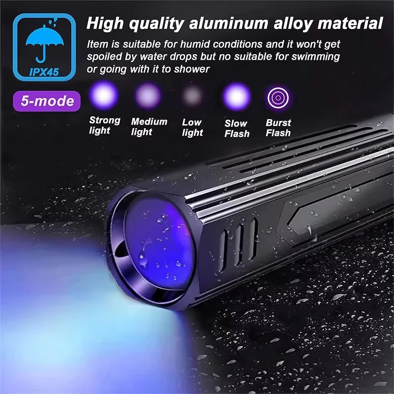 Dog And Cat Ringworm Detector Portable Black Light Flashlight UV Ringworm Lamp For Dog And Cat Urine Testing And Skin Care_voghion.com