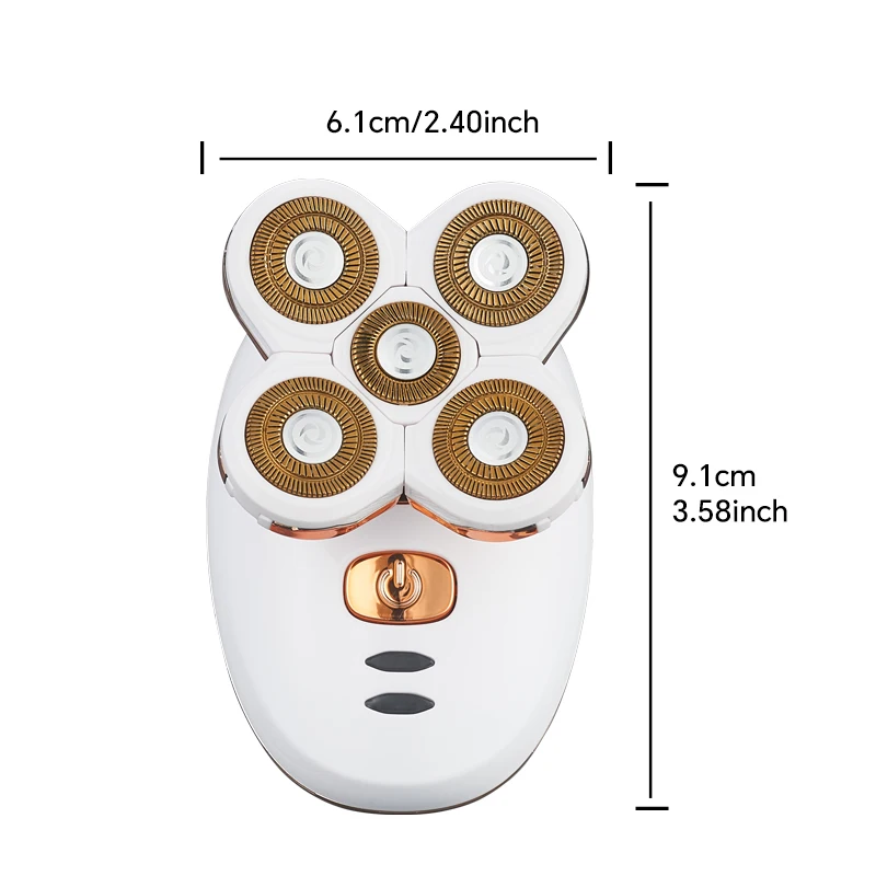 5개의 회전 블레이드가 있는 USB 전기 면도기는 대머리 머리, 대머리 공작 기계로도 사용할 수 있습니다.