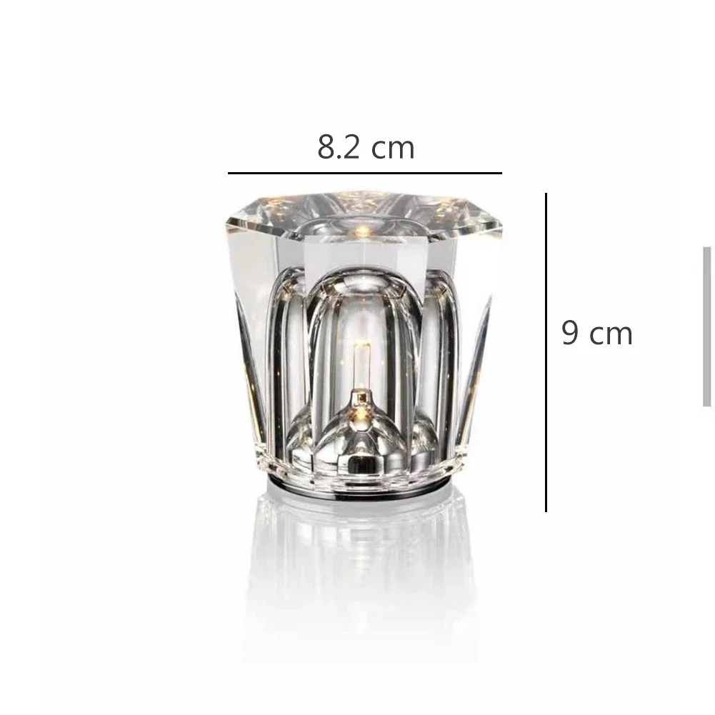 Crystal Diamond Night Light Restaurant Bar Table Light Atmosphere Light Bedroom Bedside Table Lamp Rechargeable Romantic Lamp 6