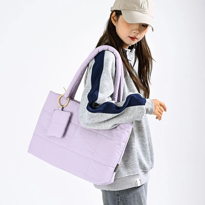 Quilted Handbags Large Underarm Bag Lightweight Commuter Bag for Women Work Shopping Travel Daily