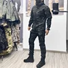 Military Uniform Hunting Men Army Soft Shell Hooded Jacket+Breathable Long Sleeve Swat Tshirts+Multi-pocket Pants Cargo Suits 5