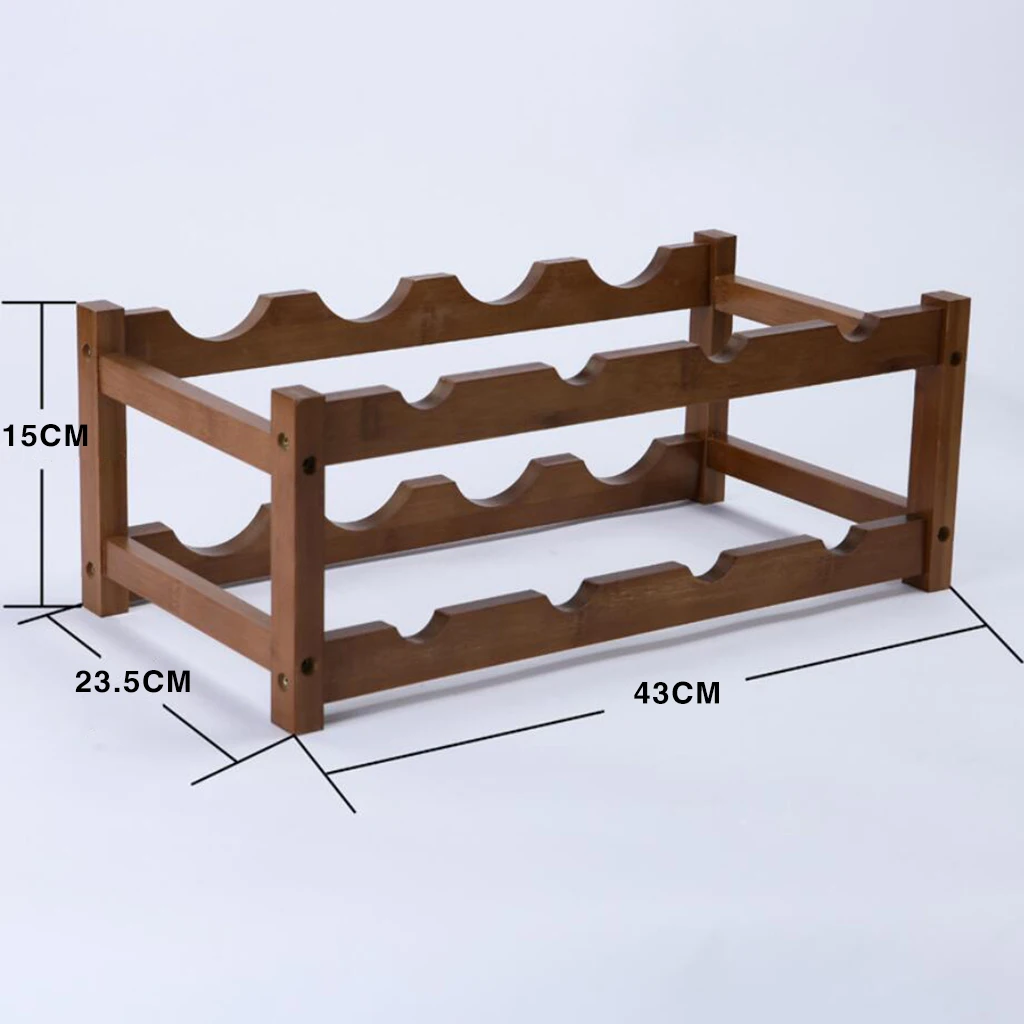 Wine glass holder rack 2/3/4 Layer bamboo wine display bottle holder stand wine display storage rack organizer alcohol shelf