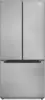 30-Inch and 18.5 cu. ft. Counter Depth French Refrigerator with Three Doors and Deep Freezer in Stainless-Steel, Silver 1