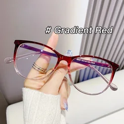 Chic Retro Transparent Anti Blue Light Glasses for Women - Luxury Design Eyewear (Red)