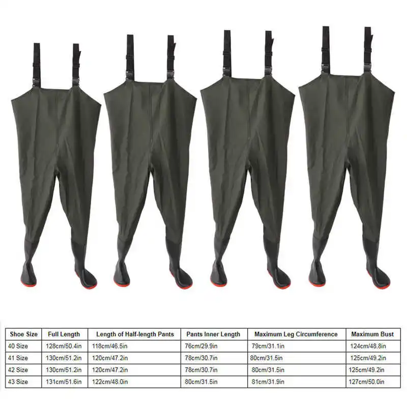 Safety Fishing Chest Waders Breathable Waterproof Stocking Foot River Wader Pants for Men and Women fishing equipment