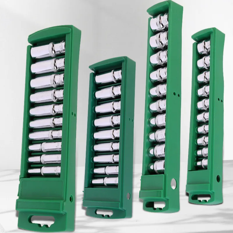 ชุดหัวประแจหกเหลี่ยม 1/4 3/8 นิ้ว แบบสั้น ยาว และลึก พร้อมด้ามขันน็อต ประแจวงล้อ และที่เก็บหัวประแจ 1