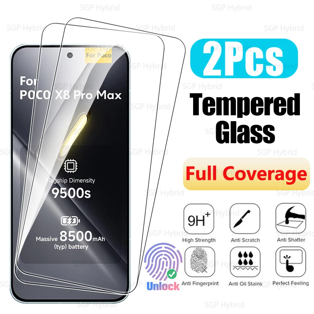Premium Tempered Glass Screen Protector, 2-Pack