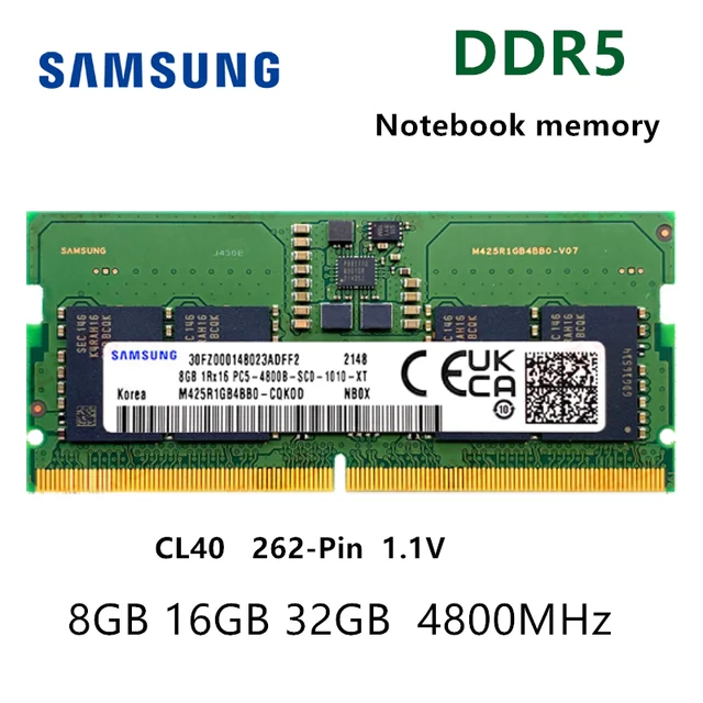 SAMSUNG – barrette de RAM DDR5 SODIMM Original pour ordinateur