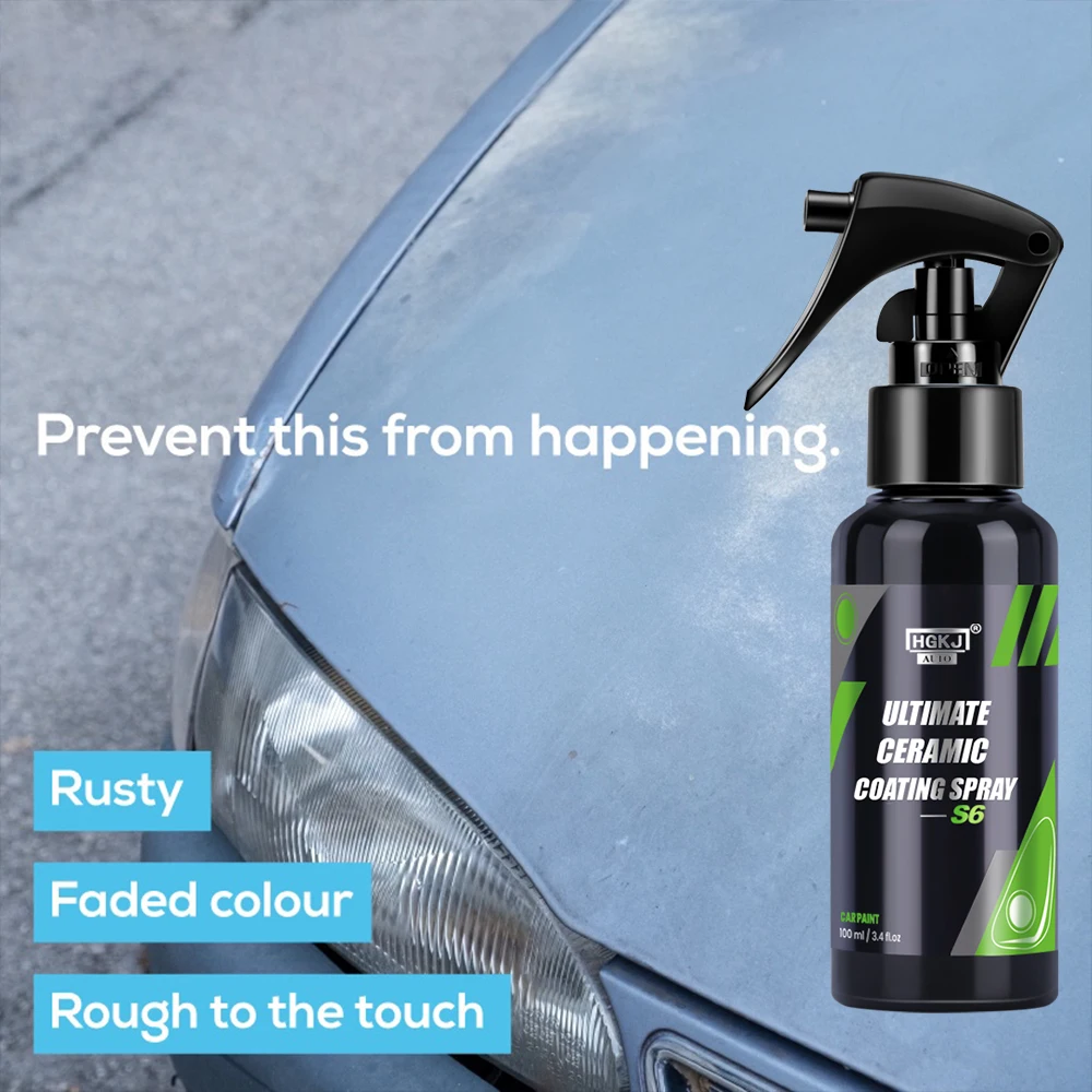 Car Coating Agent Car Coating Spray Car Ceramic Nano Coating Liquid Coatin Nano Crystal Hydrophobic Layer Polishing Paint Coating Agent HGKJ S6