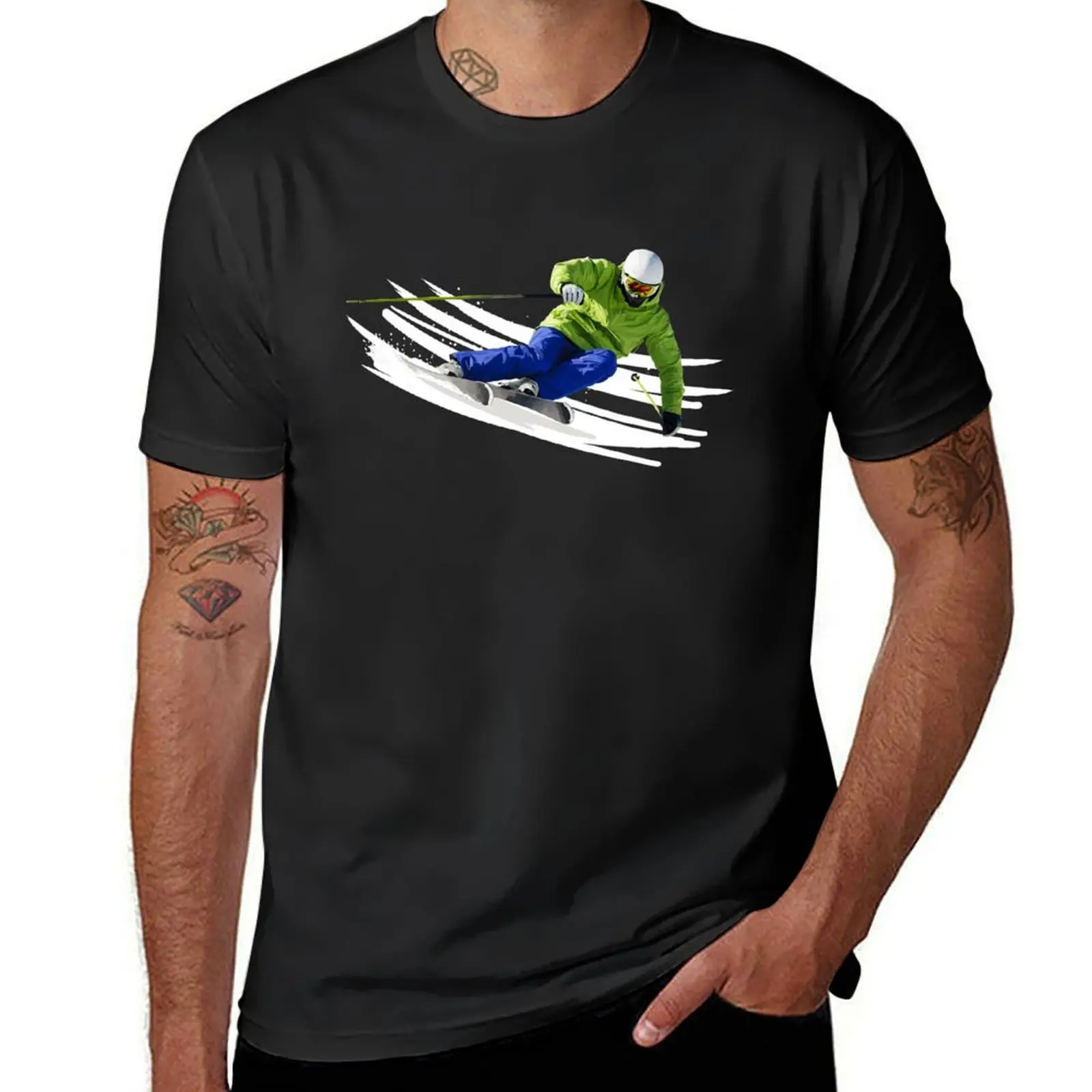 ski T-Shirt tees quick drying boys whites sweat tshirts for men