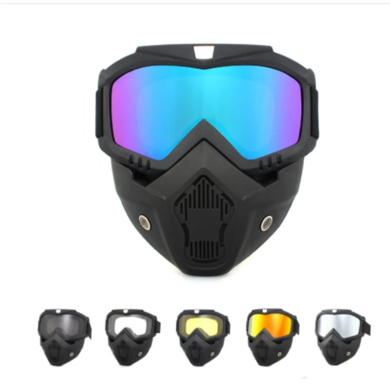 Snow Mask, SnowMask Goggles, Snow Ski MaskGoggles, SnowSki Mask Full Face Mask, Windproof Anti-Fog Protective Detachable (B