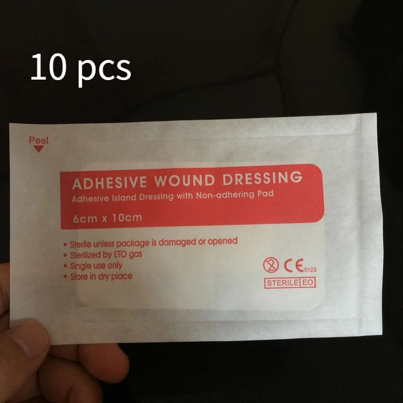 

10/20pieces pNon-woven Dressing Hemostatic Wound Large Bandage Gauze Pad 6*10CM