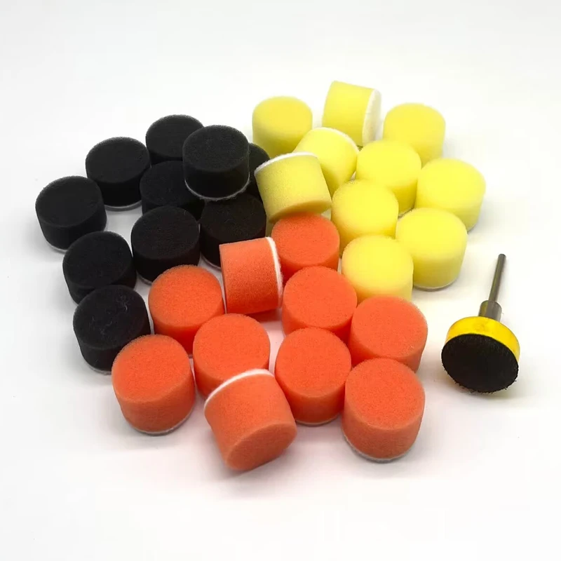 QWORK® 29 Pezzi AutoTamponi per lucidatura, 30 mm 50 mm 80 mm Kit di lucidatura per Trapano, con