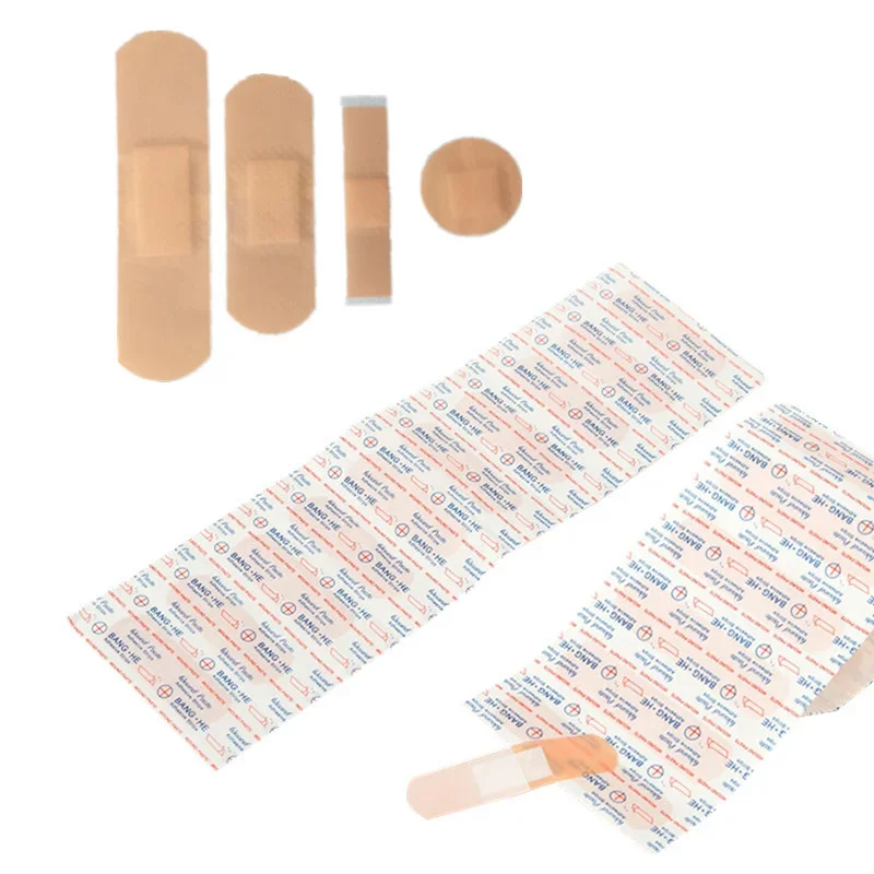 

100pcs/set Wound Plaster Waterproof Band Aid 4 Types Patch First Aid Strips Plasters Dressing Tape Adhesive Bandages Woundplast