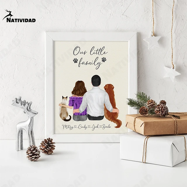 Nordic Familie Nach Name Wand Kunst Poster und Drucke Mama Papa Kinder  Leinwand Malerei für Wohnzimmer Wohnkultur Mutter der Tag Geschenk -  AliExpress